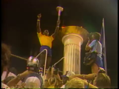 Torch lighting at the 1983 Special Olympics in Baton Rouge